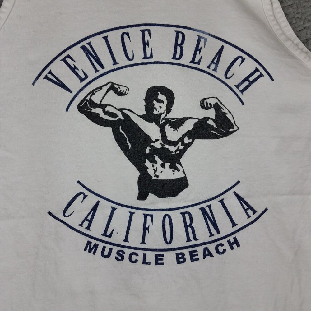Vintage Venice Beach Tank Top Adult Medium Arnold Schwarzenegger Muscle Beach CA - Picture 4 of 10